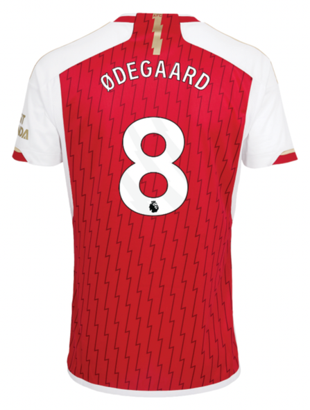 ØDEGAARD #8 Arsenal 23/24 Stadium Men's Home Shirt - PL Font