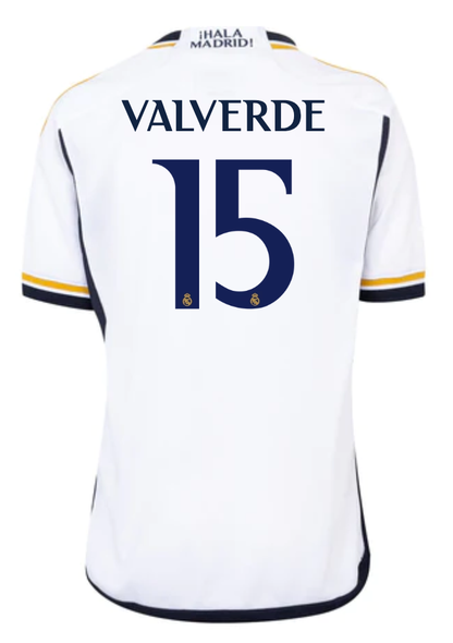 VALVERDE #15 Real Madrid 23/24 Kid's Home Shirt and Shorts