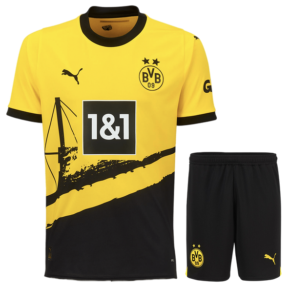 Borussia Dortmund 23/24 Kid's Home Shirt and Shorts