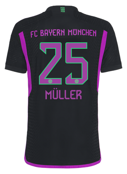 MÜLLER #25 Bayern Munich 23/24 Authentic Men's Away Shirt