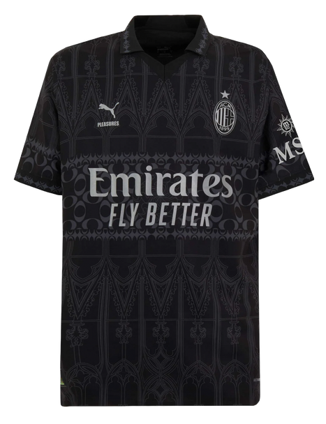 AC Milan X Pleasures 23/24 Authentic Men's Dark Shirt