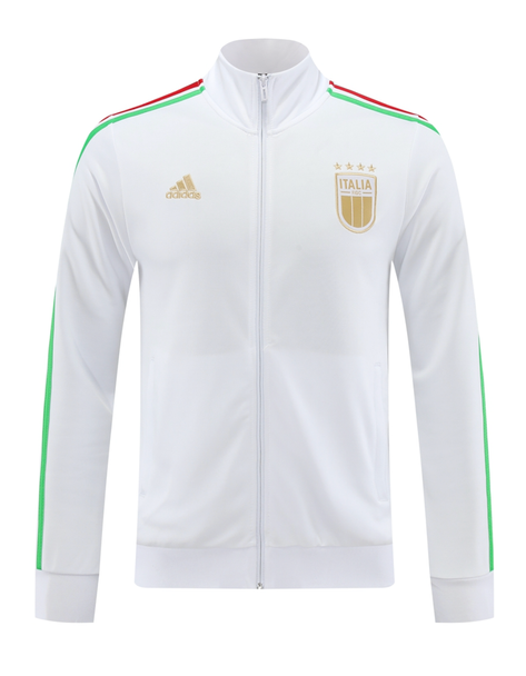 Italy 24/25 Men's White Long Zip Jacket