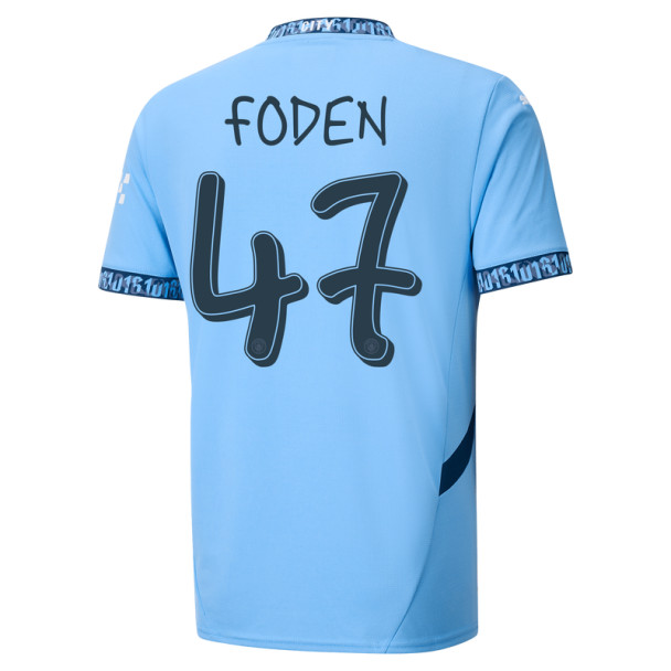 FODEN #47 Manchester City 24/25 Stadium Men's Home Shirt - Man City Font