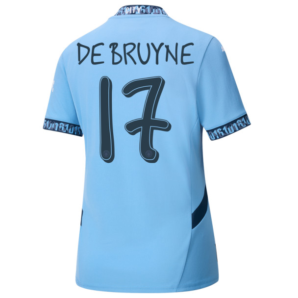DE BRUYNE #17 Manchester City 24/25 Women's Home Shirt - Man City Font