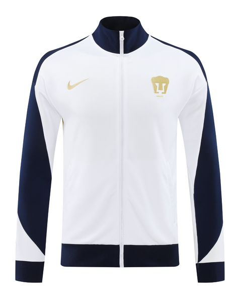UNAM Pumas 24/25 Men's White Long Zip Jacket
