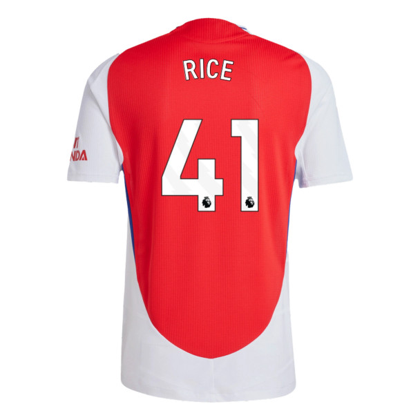 RICE #41 Arsenal 24/25 Authentic Men's Home Shirt - PL Font