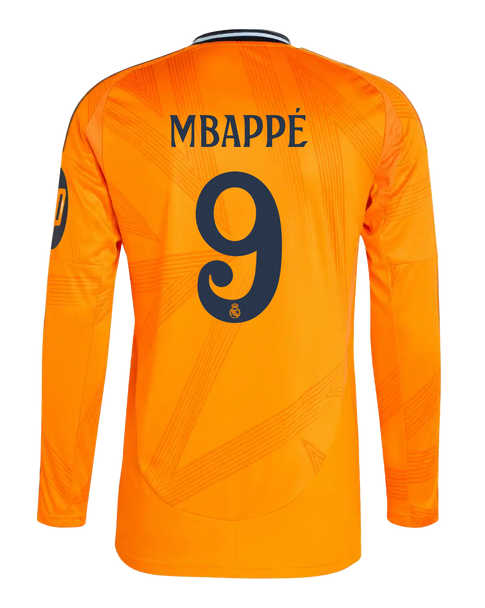 MBAPPÉ #9 Real Madrid 24/25 Men's Away Long Sleeve Shirt