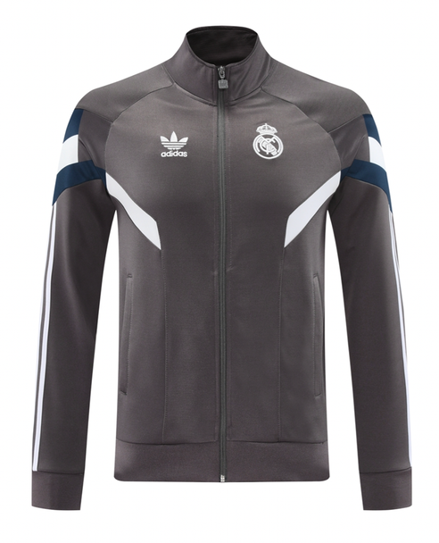 Real Madrid 24/25 Men's Gray Long Zip Jacket