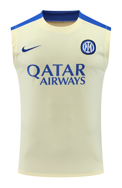 Inter Milan 24/25 Men's Light Yellow Training Tank Top