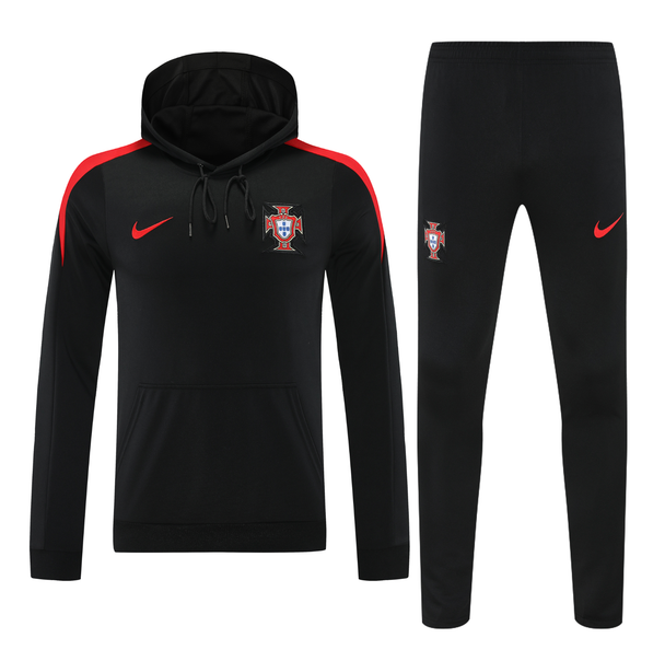 Portugal 24/25 Men's Black Hoodie Tracksuit