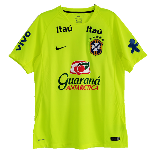 Brazil 21/22 Men's Yellow Pre-Match Retro Shirt