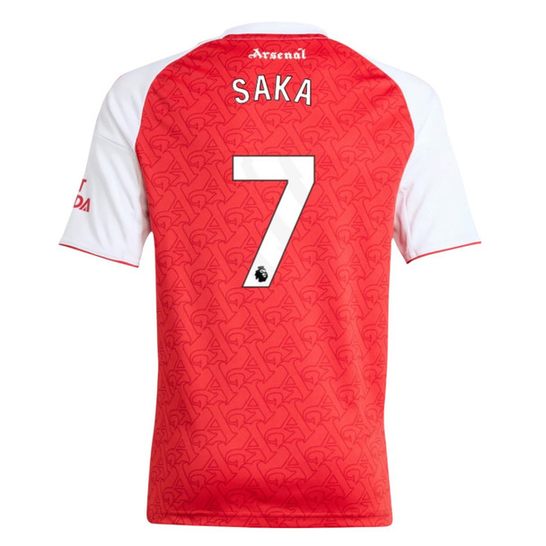 SAKA #7 Arsenal 25/26 Kid's Home Mini-Kit - PL Font