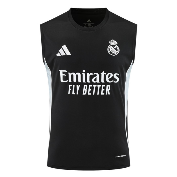 Real Madrid 25/26 Men's Black Training Tank Top