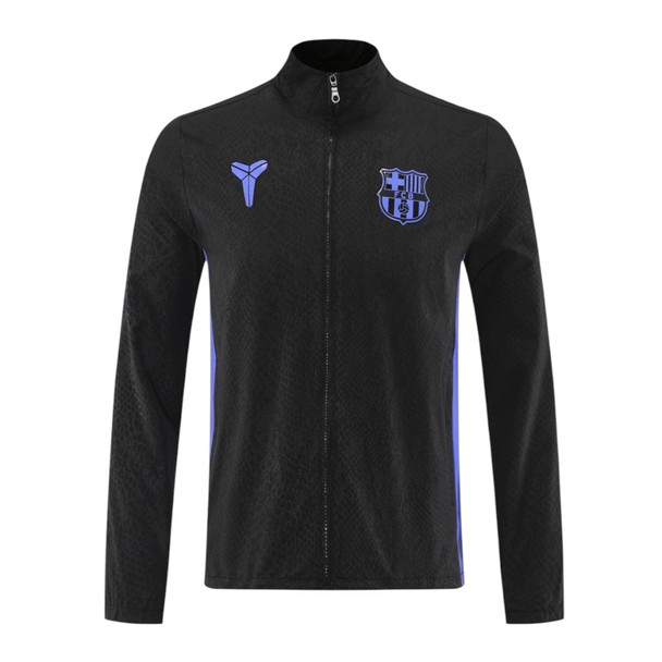 Barcelona 25/26 Men's Black Long Zip Windbreaker
