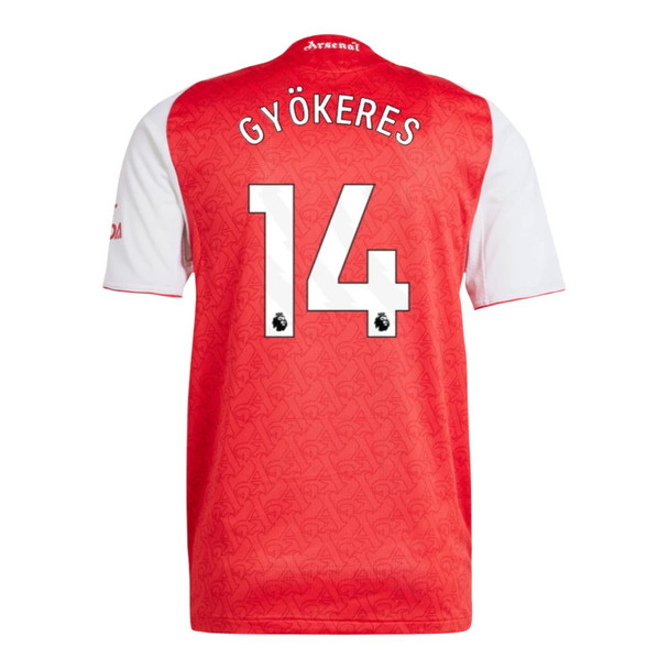 GYÖKERES #14 Arsenal 25/26 Authentic Men's Home Shirt - PL Font