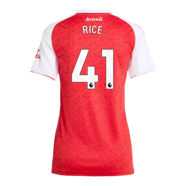 RICE #41 Arsenal 25/26 Women's Home Shirt - PL Font