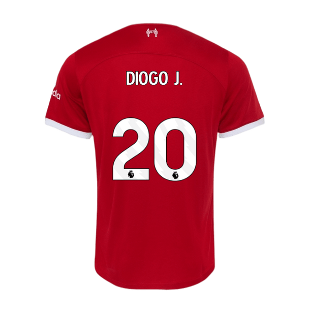 DIOGO J. #20 Liverpool 23/24 Authentic Men's Home Shirt - PL Font