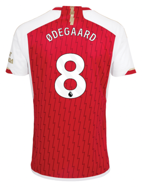 ØDEGAARD #8 Arsenal 23/24 Stadium Men's Home Shirt - PL Font