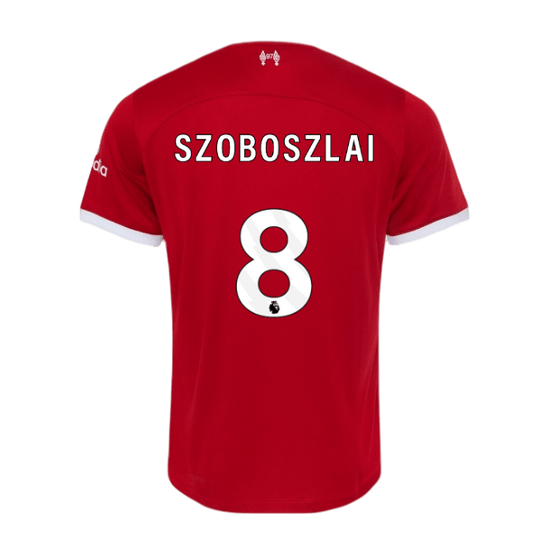 SZOBOSZLAI #8 Liverpool 23/24 Authentic Men's Home Shirt - PL Font