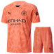 Manchester City 24/25 Kid's Coral Goalkeeper Shirt and Shorts