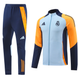 Real Madrid 24/25 Men's Light Blue Long Zip Jacket