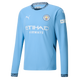 FODEN #47 Manchester City 24/25 Men's Home Long Sleeve Shirt - Man City Font