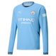 HAALAND #9 Manchester City 24/25 Men's Home Long Sleeve Shirt - Man City Font