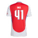 RICE #41 Arsenal 24/25 Stadium Men's Home Shirt - Arsenal Font