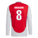 ØDEGAARD #8 Arsenal 24/25 Men's Home Long Sleeve Shirt - Arsenal Font