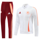 AS Roma 24/25 Men's White Long Zip Jacket