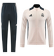 Real Madrid 24/25 Men's Beige Long Zip Jacket