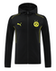 Borussia Dortmund 24/25 Men's Black Long Zip Hoodie