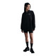 Nike Women's Black Oversized Short-Zip Fleece