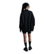 Nike Women's Black Oversized Short-Zip Fleece