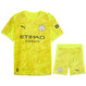 Manchester City 25/26 Kid's Yellow Goalkeeper Mini-Kit