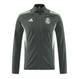 Real Madrid 25/26 Men's Dark Olive Long Zip Windbreaker
