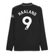 HAALAND #9 Manchester City 25/26 Men's Away Long Sleeve Shirt - PL Font