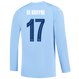 DE BRUYNE #17 Manchester City 23/24 Men's Home Long Sleeve Shirt - Man City Font