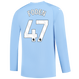 FODEN #47 Manchester City 23/24 Men's Home Long Sleeve Shirt - PL Font