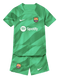 Barcelona 23/24 Kid's Green Goalkeeper Shirt and Shorts