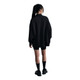 Nike Women's Black Oversized Short-Zip Fleece