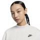 Nike Women's Grey Oversized Crew-Neck Sweatshirt