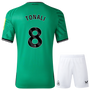 TONALI #8 Newcastle United 23/24 Kid's Away Shirt and Shorts - PL Font