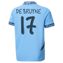 DE BRUYNE #17 Manchester City 24/25 Kid's Home Shirt and Shorts - Man City Font