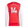 GYÖKERES #14 Arsenal 25/26 Men's Home Long Sleeve Shirt - PL Font