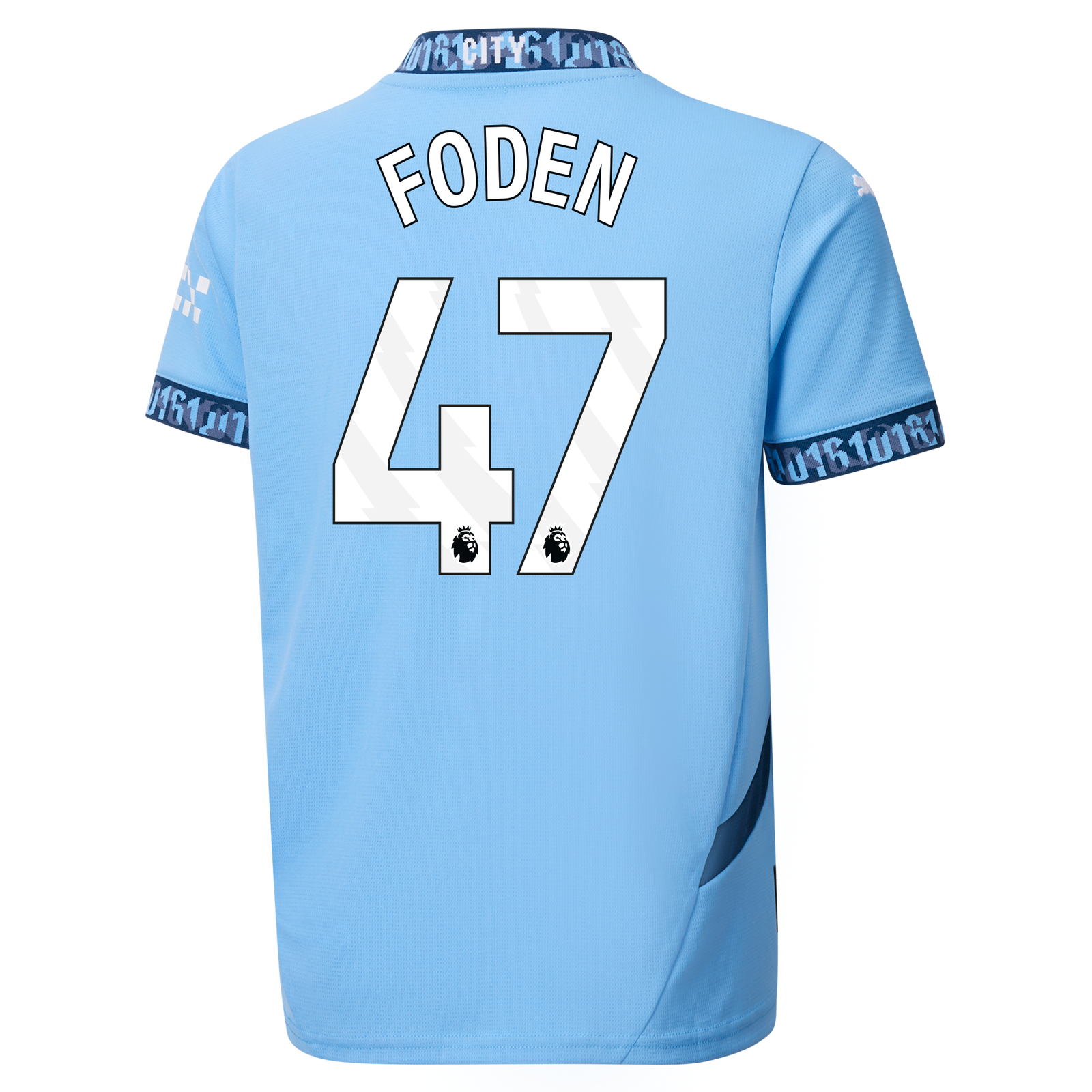 FODEN #47 Manchester City 24/25 Kid's Home Shirt and Shorts - PL Font