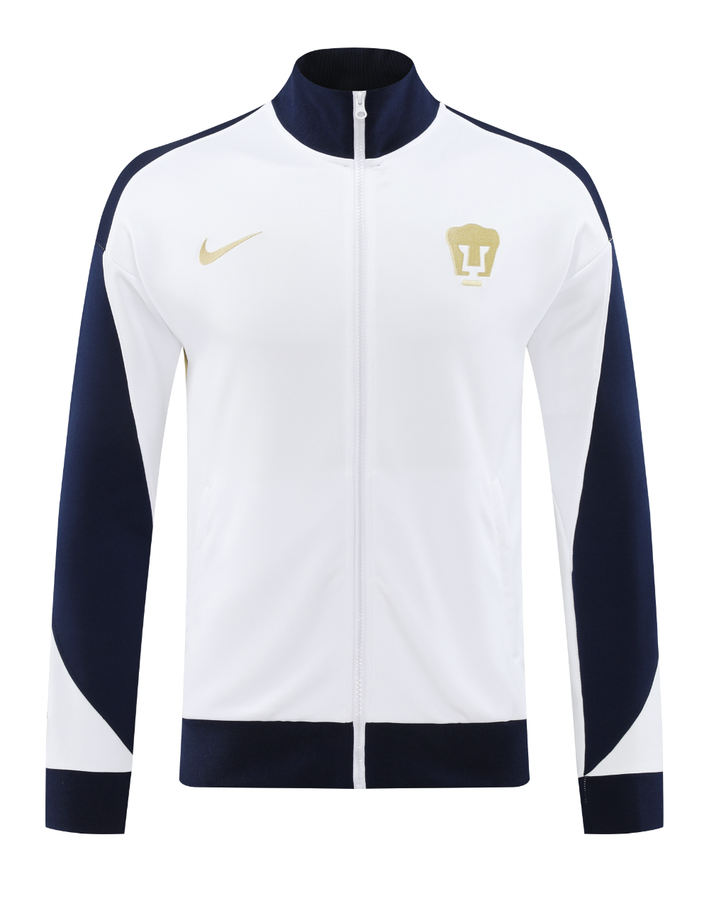 UNAM Pumas 24/25 Men's White Long Zip Jacket
