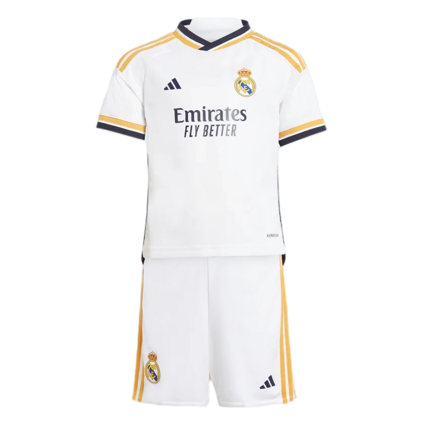 Real Madrid 23/24 Kid's Home Shirt and Shorts