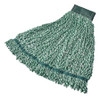 Rubbermaid Web Foot Wet Mop, 5" Band, Microfiber, Green