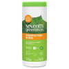 Seventh Generation Lemongrass Scented Disinfecting Wipes - Wipe - Lemongrass Citrus Scent - 7" Width x 8" Length - 35 / Canister - 12 / Carton